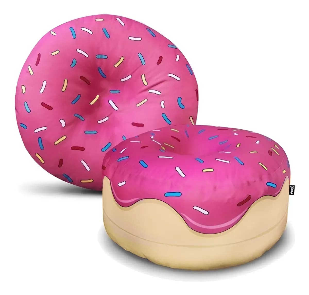 Puff Dona Donut Simpson Hombre Mujer Niños 43 X 65 Color Rosa