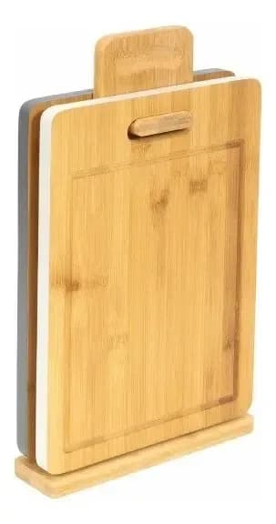 Set X2 Tablas De Bambu Para Picadas Cocina Lisa Bambú