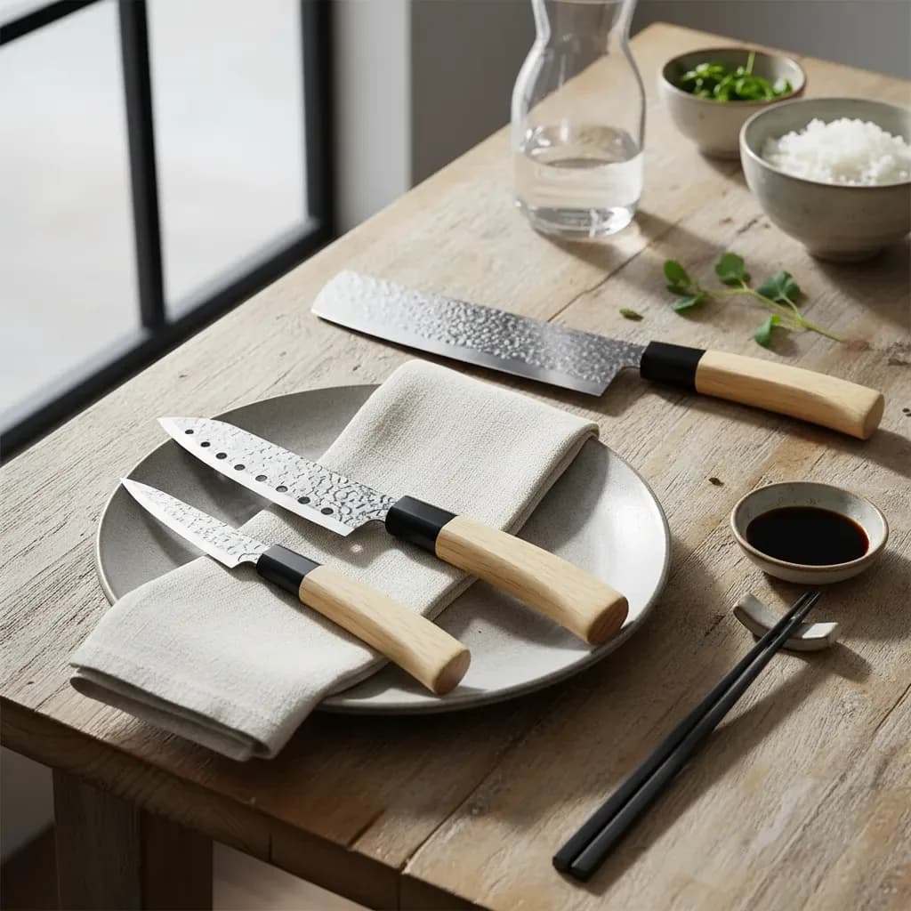 Set De 3 Cuchillos Cocina Japonesa Para Chef
