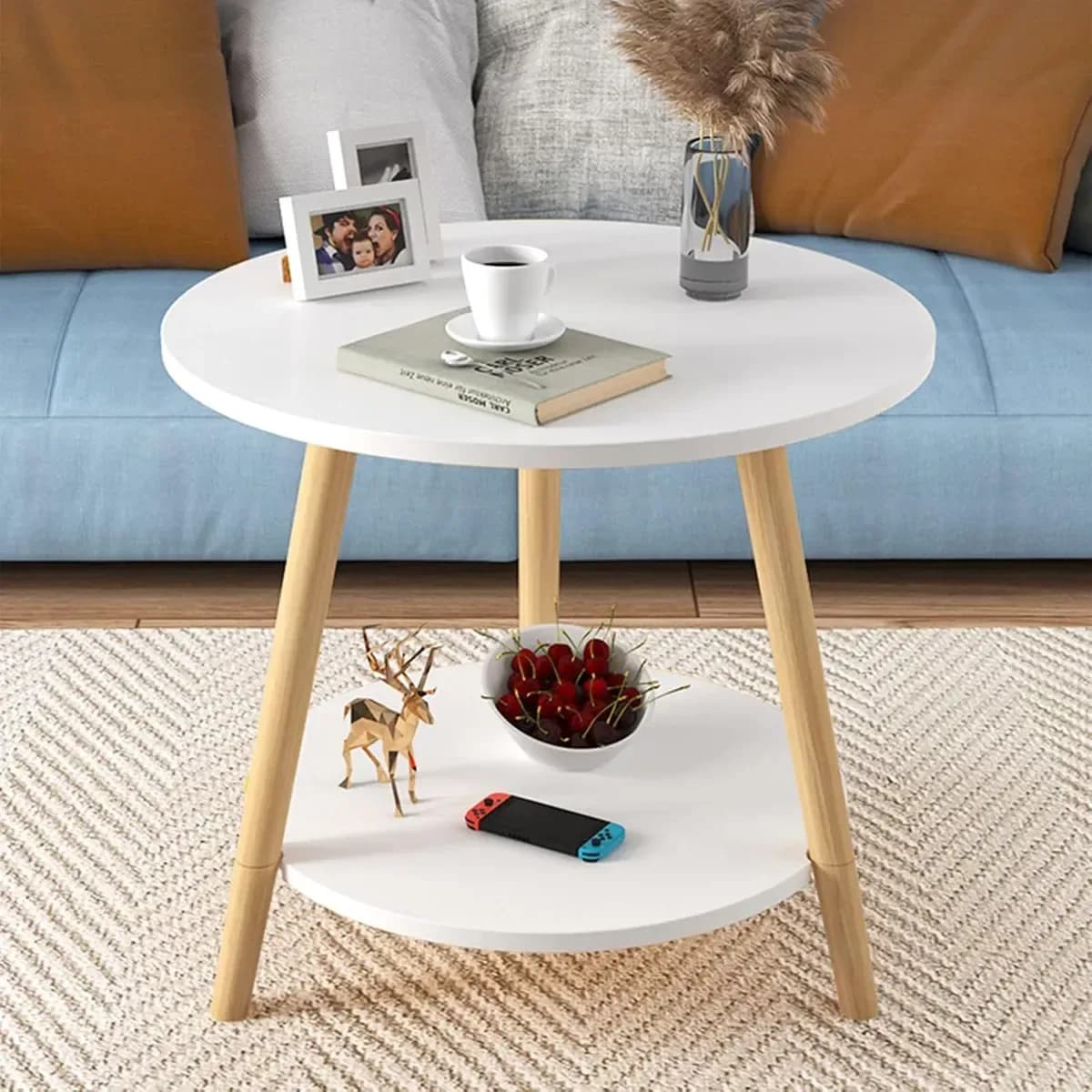 Mesa De Arrime Ratona Auxiliar Nordica Living 2 Niveles