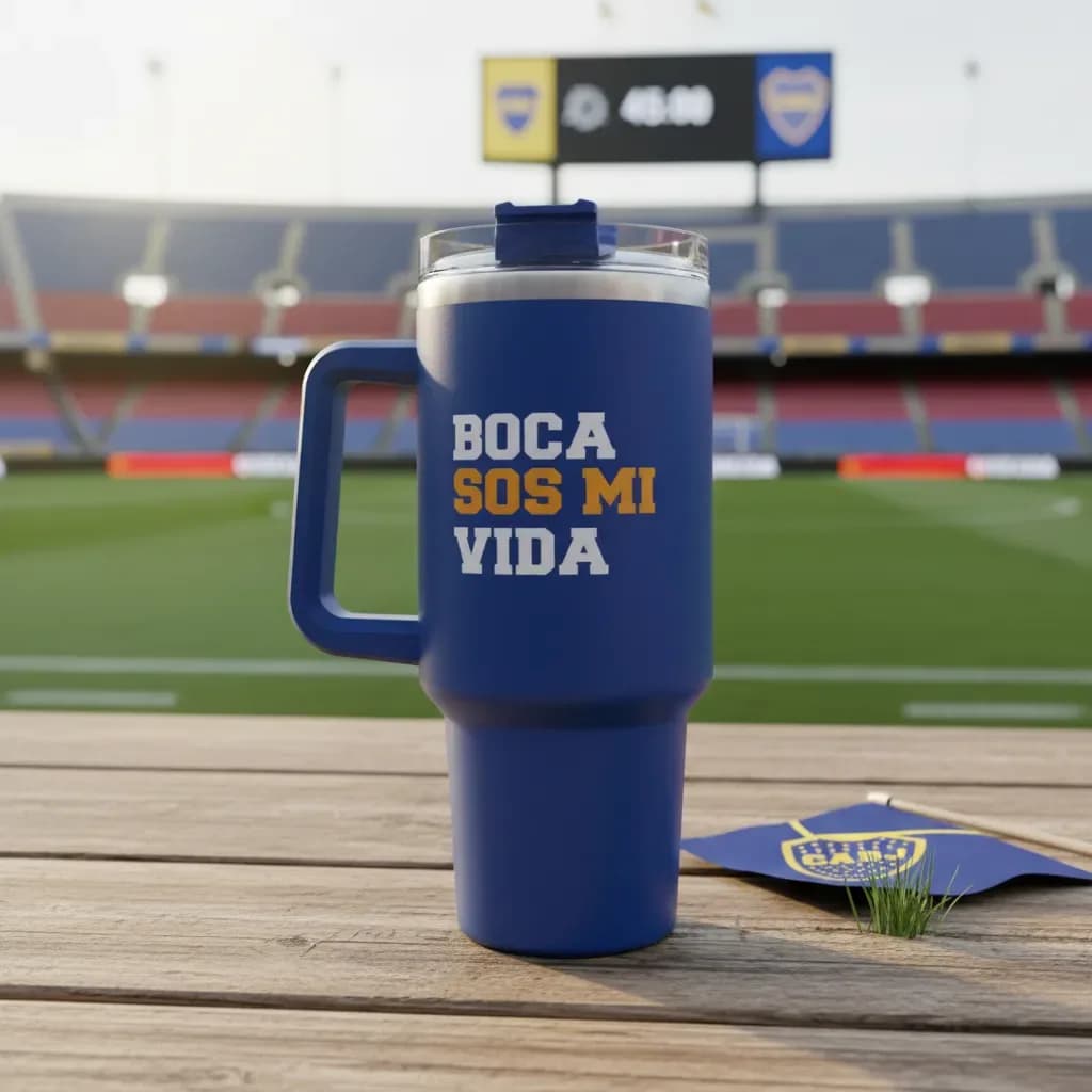 Vaso Térmico 1.2l Quencher Boca Juniors Acero Inoxidable