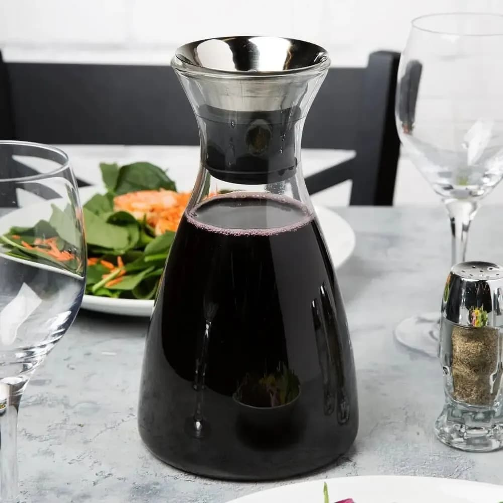 Jarra Botella Vidrio Tapa Acero Inox Agua Vino 1.5 L Vintage