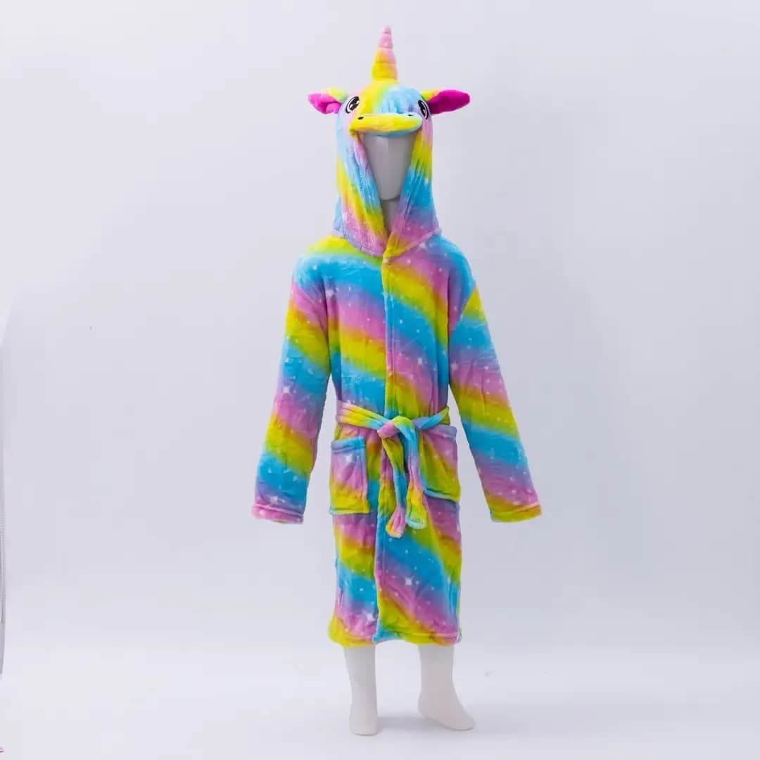 Bata Pijama Niños Infantil Microfibra Unicornios