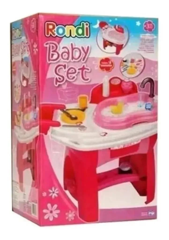 Baby Set Bañera Para Muñecas Rondi Con 18 Accs