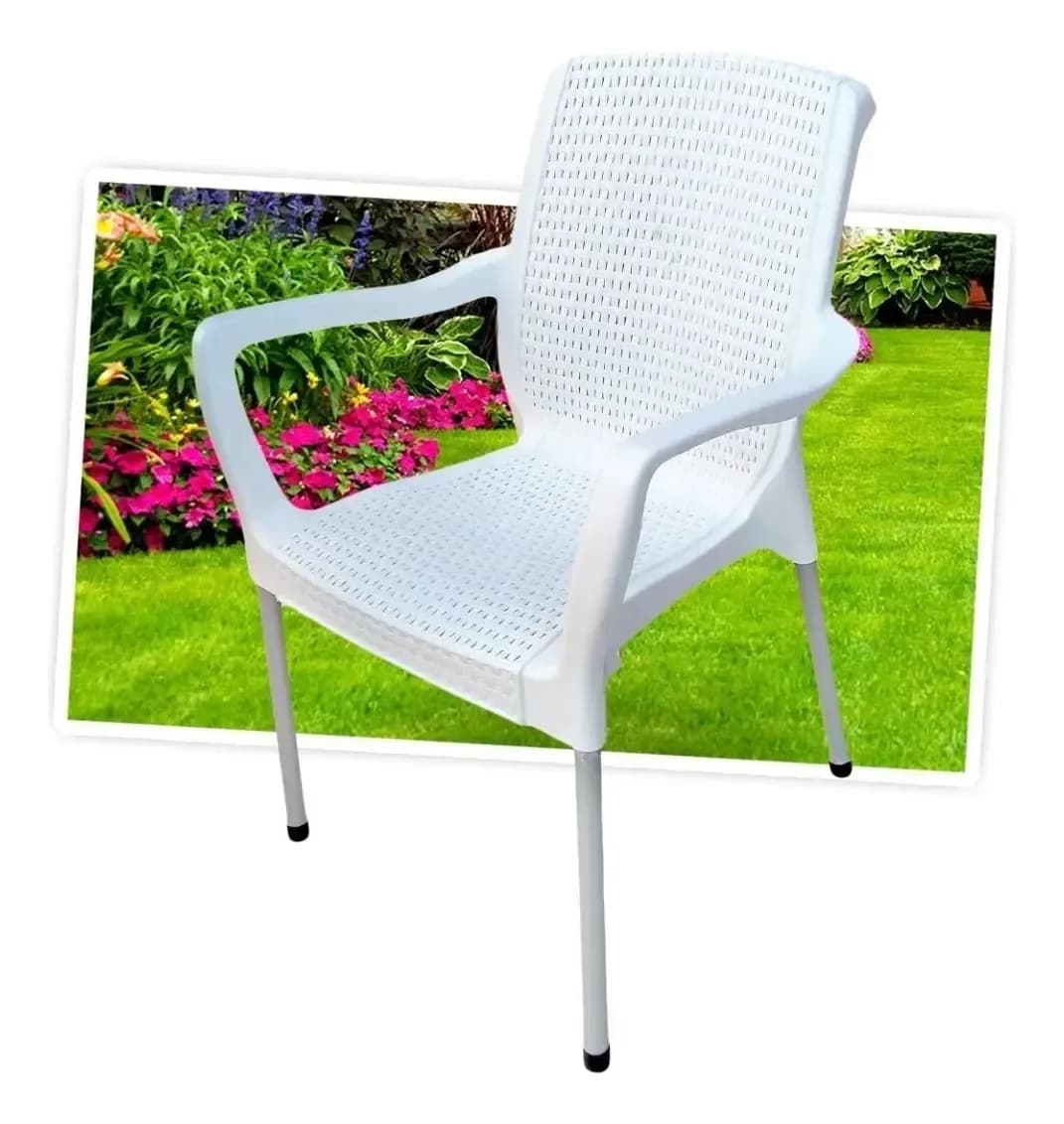 Silla Malbec Apilable De Plástico Con Patas De Aluminio