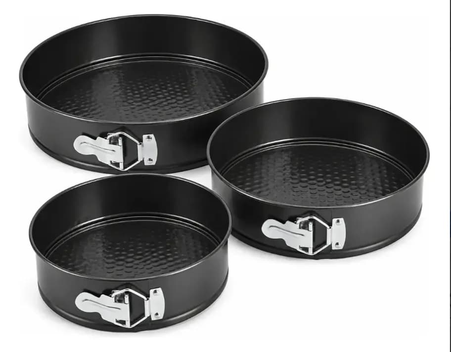 Set 3 Molde Tortera Desmontable 24 26 28 Cm Antiadherente