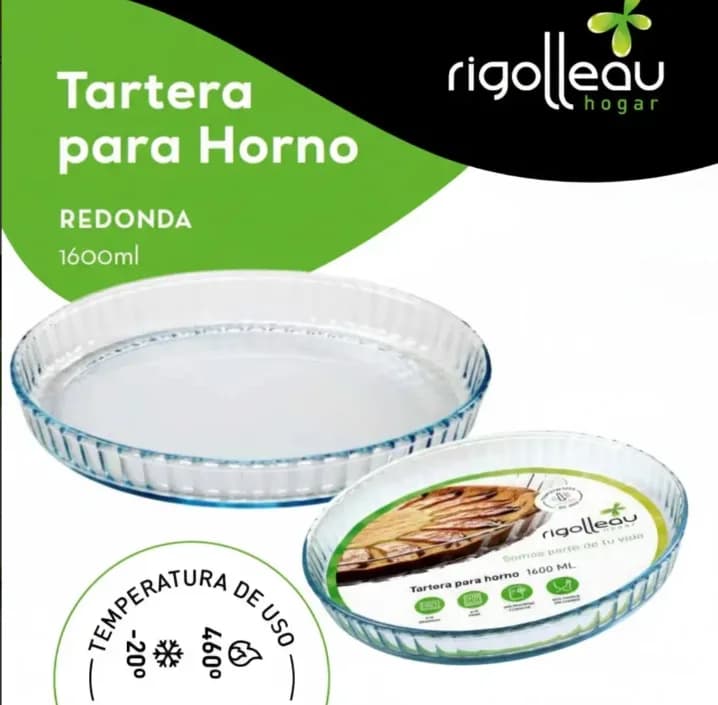 Fuente Para Horno Tartera Redonda 1.6lt Rigolleau