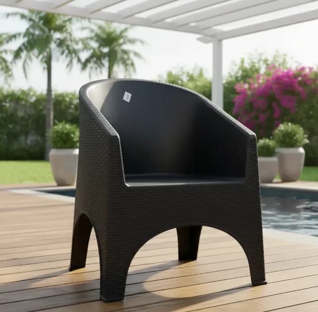 Sillon Simil Ratan Exterior Reforzado Apilable