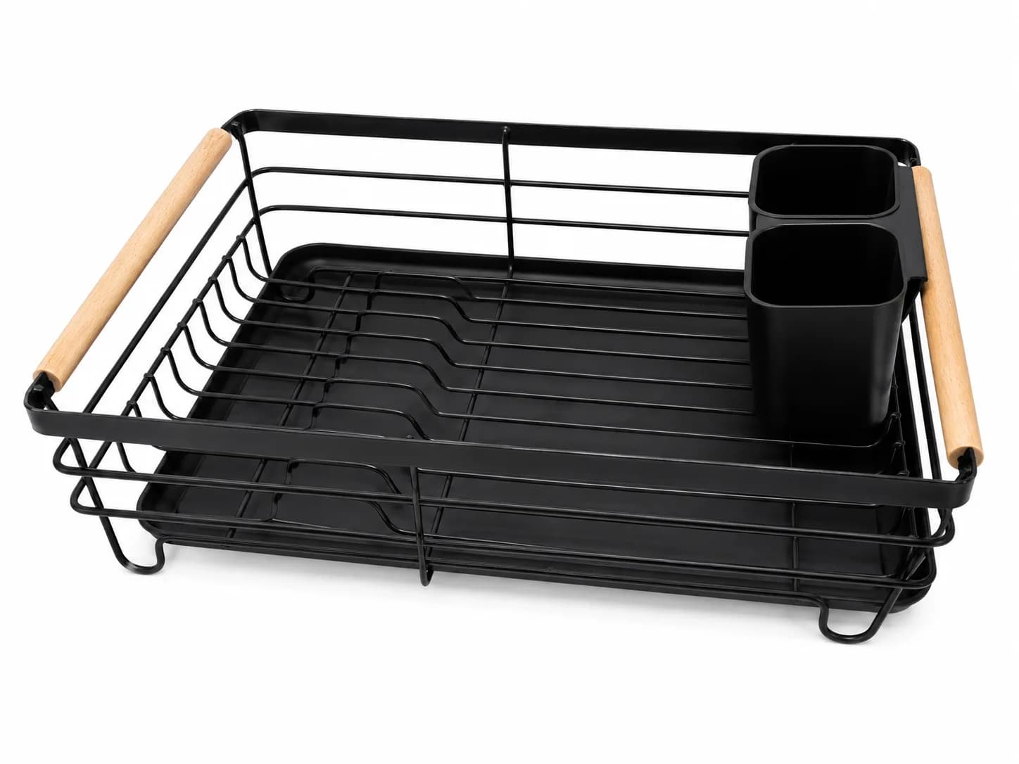 Escurridor Negro De Bambu