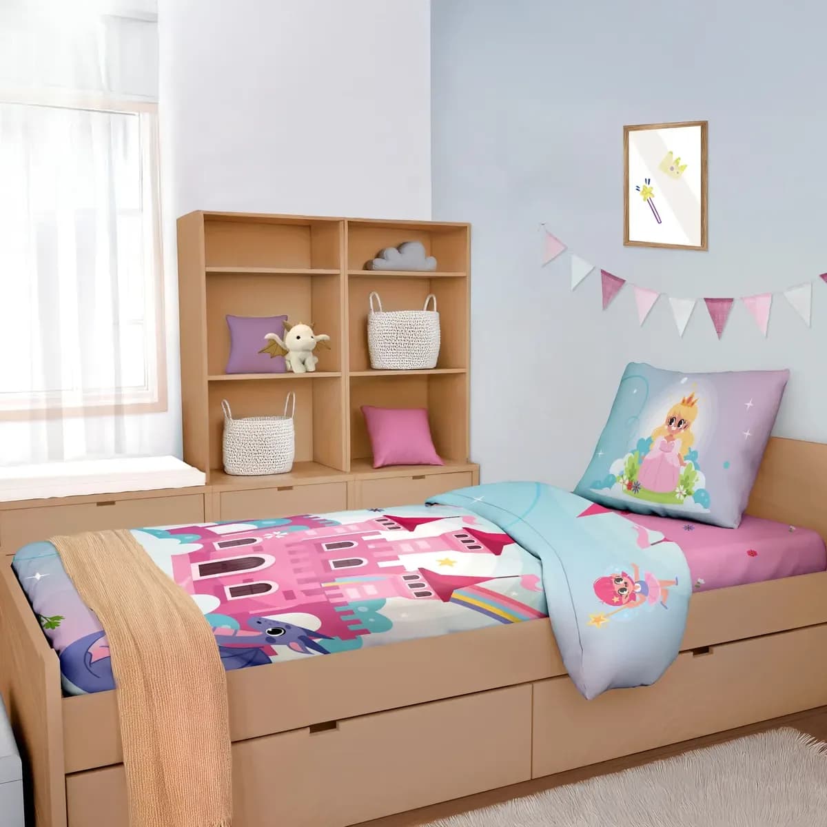 Juego De Sábanas Infantil 3 Piezas Twin Size Princesa