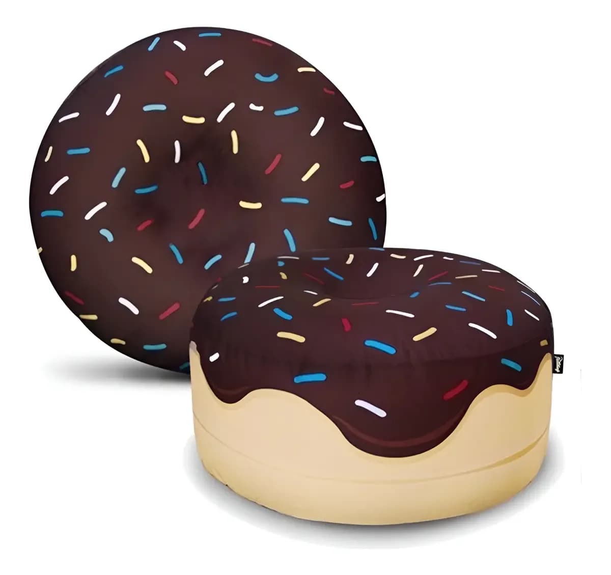 Puff Dona Donut Simpson Hombre Mujer Niños 43 X 65 Color Chocolate