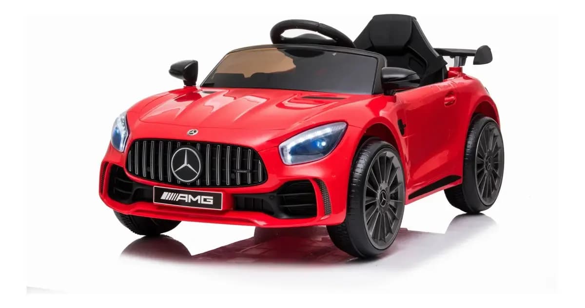 Auto A Batería A Control Remoto Mercedes Benz Amg Gt 12v Color Rojo