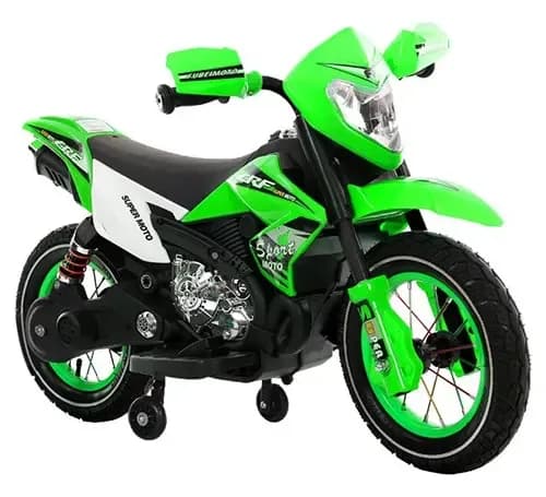 Moto Cross Nene Electrica A Bateria 6v Full Color Verde