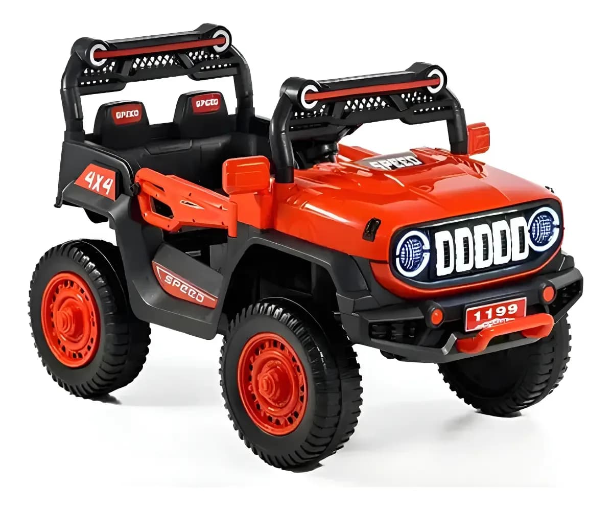 Auto Jeep A Bateria Musica Luz 12v Zaki