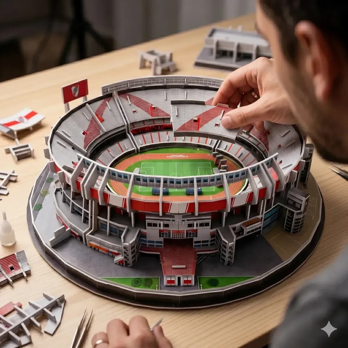 Puzzle 3d 143 Pcs Estadio El Monumental River Plate Maqueta