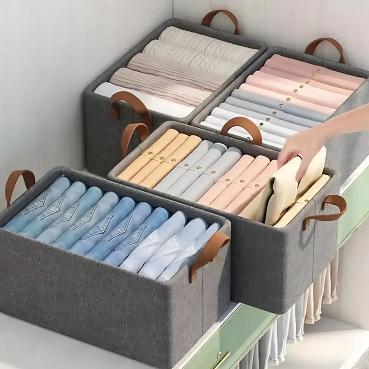 Canasto Organizador Ropa Almacenamiento Plegable