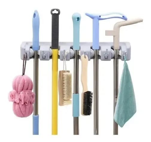 Organizador Soporte Para Colgar Escoba Y Art De Limpieza