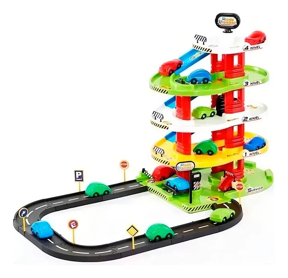 Juguete Nene Garage 4 Niveles Rondi Pista Ascensor Autos