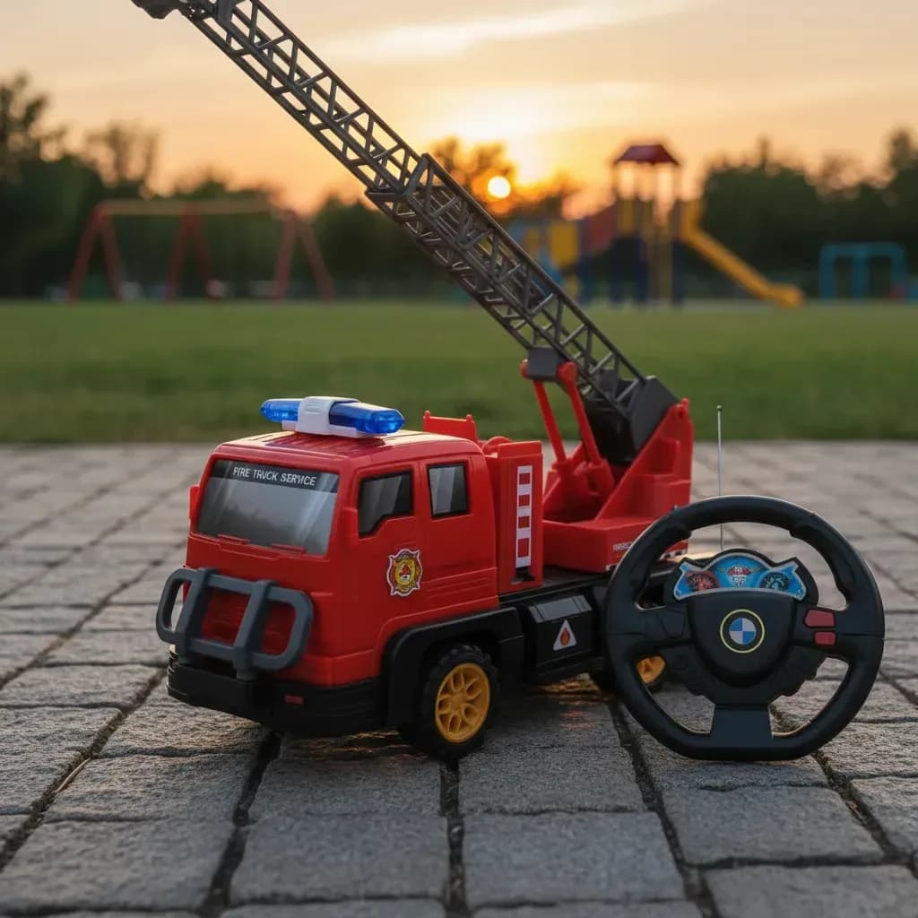Camión Bomberos Radio Control Remoto Sebigus Con Luces Y Marcha Atrás