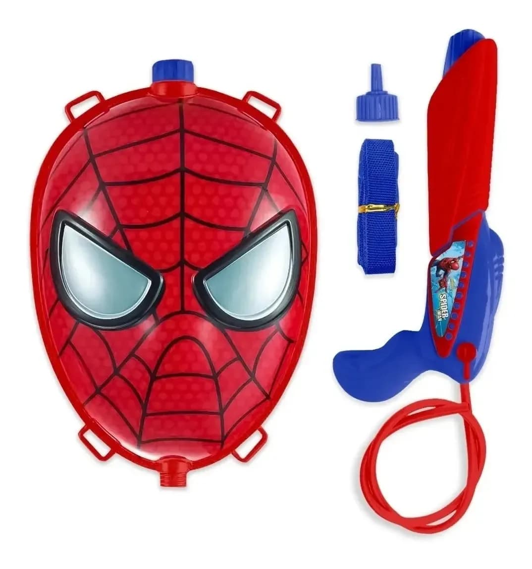 Juguete Mochila Pistola Lanza Agua Spiderman Cap America Color Spider Man
