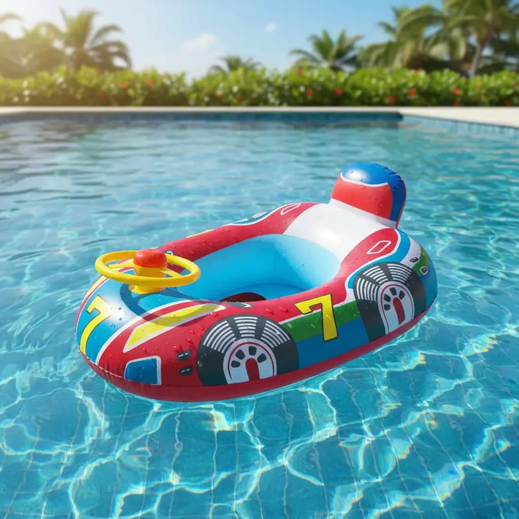 Auto Inflable Explorer Fan Con Volante Para Niños 60 Cm